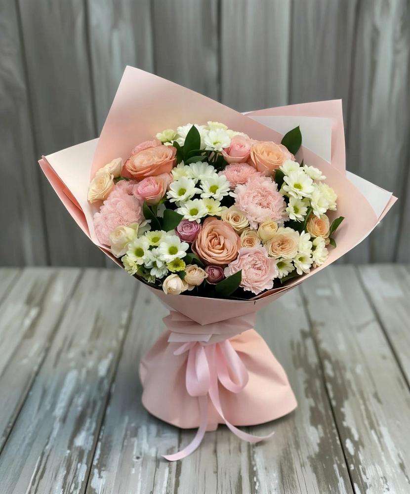 Букет цветов из: Гвоздики, Розы и Хризантемы во Фряново