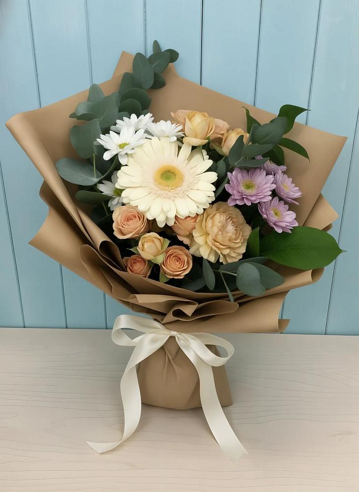 Букет цветов из: Герберы и Хризантемы во Фряново