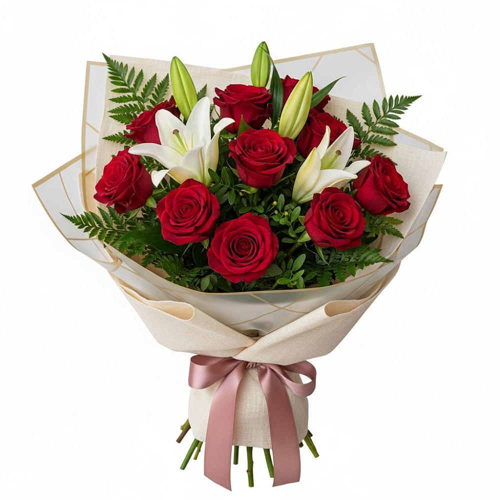 Букет цветов из: Лилии и Розы во Фряново