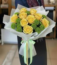 Букет цветов из:  Хризантемы и Розы во Фряново