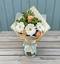 Букет цветов из:  Герберы, Розы и Хризантемы во Фряново