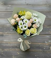 Букет цветов из:  Альстромерии, Розы и Хризантемы во Фряново
