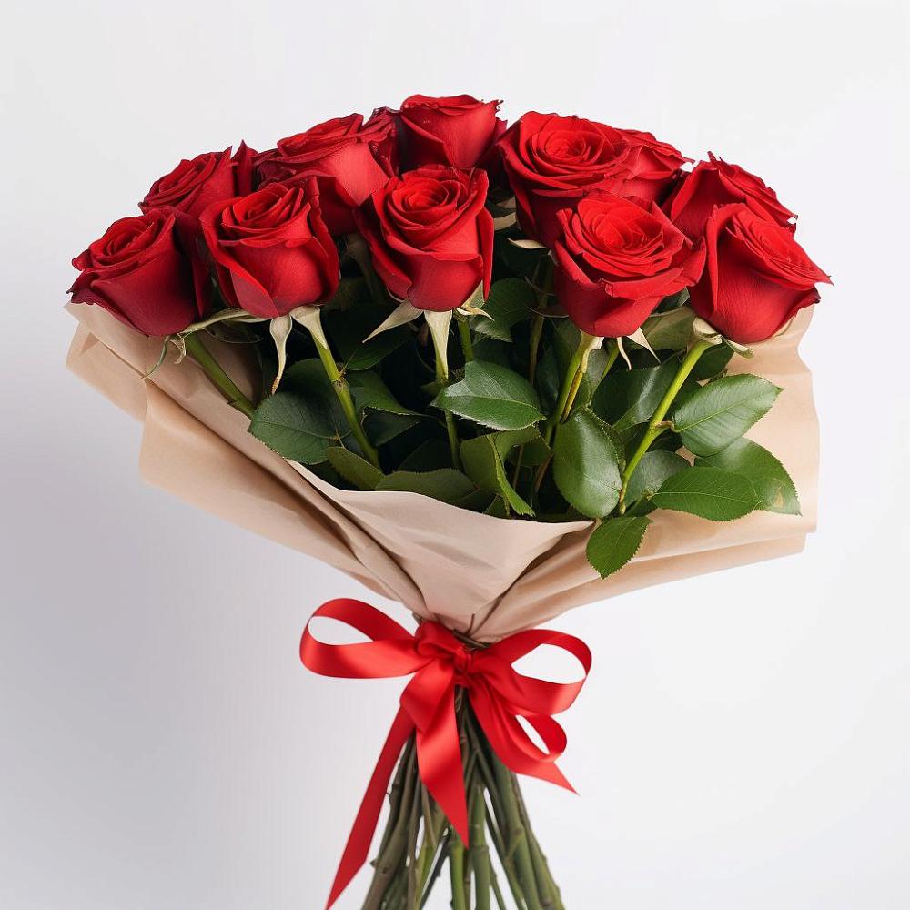 Букет 11 Красных роз Эдлесс Лав во Фряново