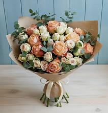 Букет цветов из:  Альстромерии и Розы #REPLACE_PRED# Фряново