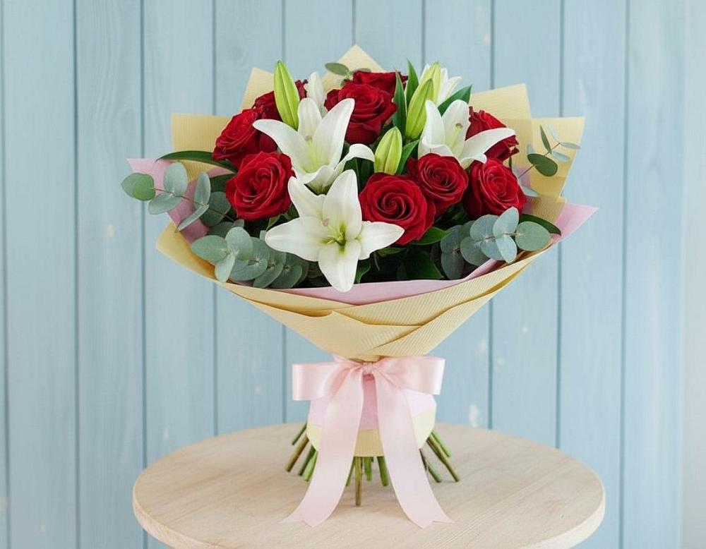 Букет цветов из: Лилии и Розы во Фряново